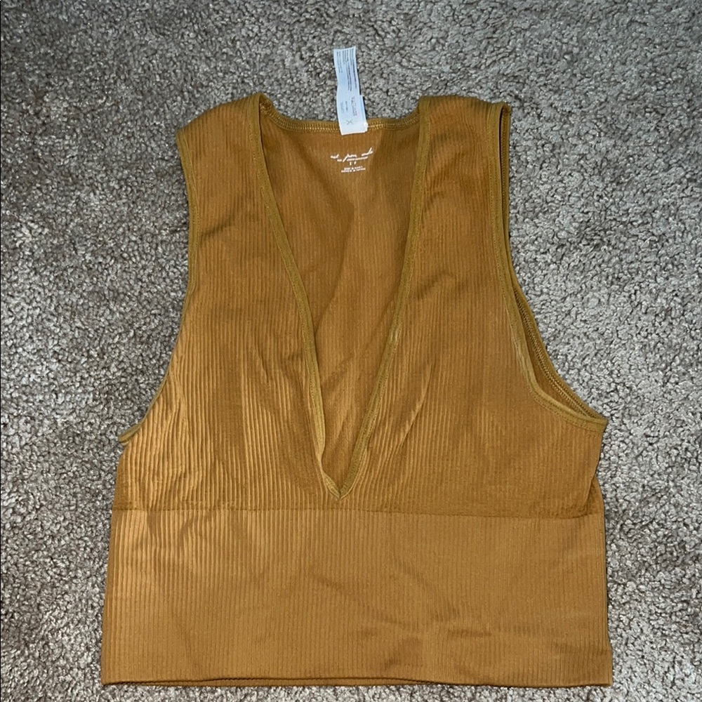 Urban Outfitters Mustard Yellow Crop Tank Top